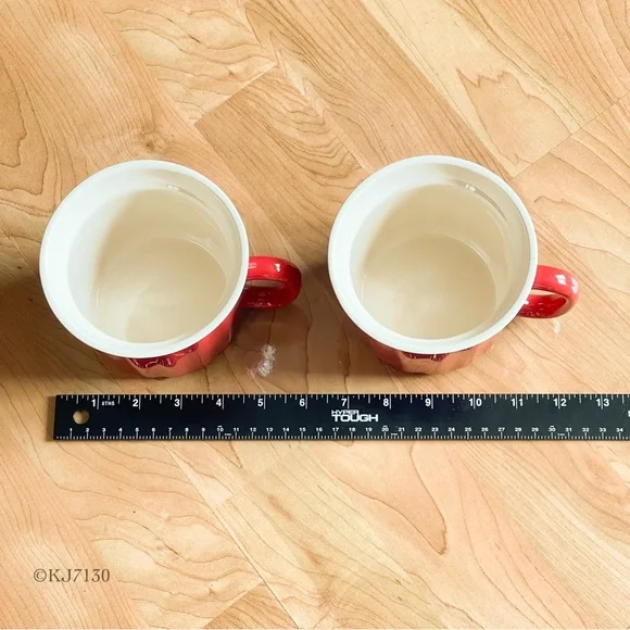 Good Cook Red Stoneware 16oz Mug Soup Bowl with Lid Set of Two - Picture 11 of 13